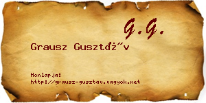 Grausz Gusztáv névjegykártya