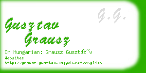 gusztav grausz business card